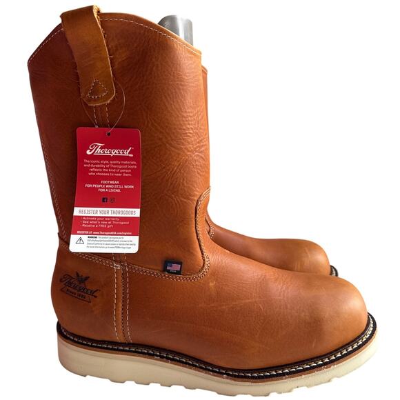 Thorogood Work Boots 11" Wellington Men's 10.5D Steel Toe, EH Leather 804-4205 - Picture 2 of 10